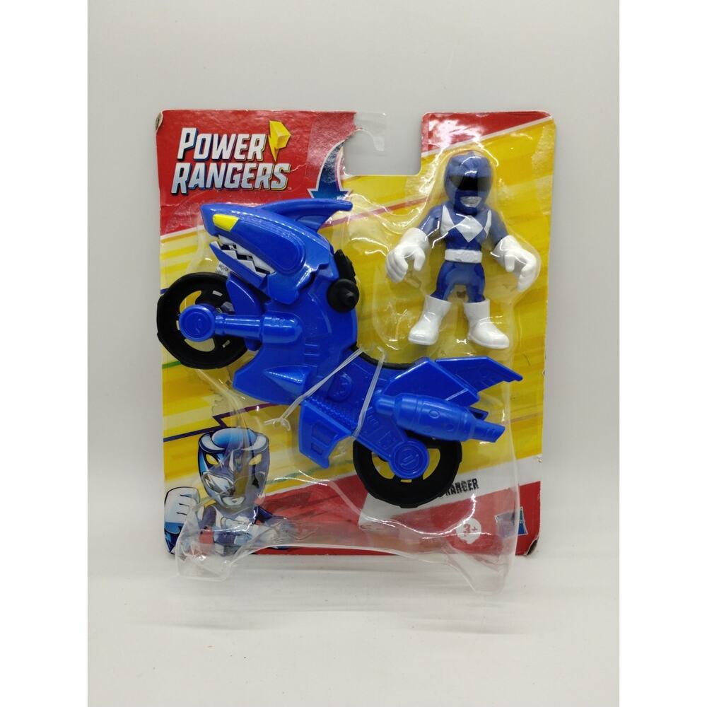 Power Rangers Playskool Heroes Blue Ranger with Shark Cycle | 5" Figure | Hasbro